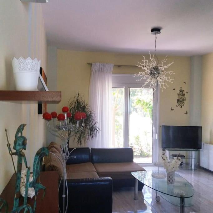 Greek Style Ground Floor Apartment & Pool Jaliszósz Kültér fotó