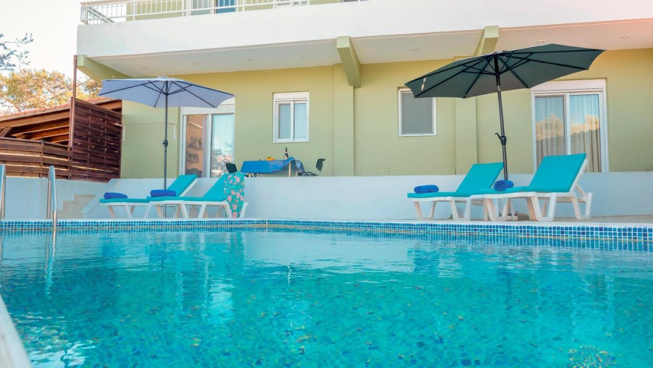 Greek Style Ground Floor Apartment & Pool Jaliszósz Kültér fotó